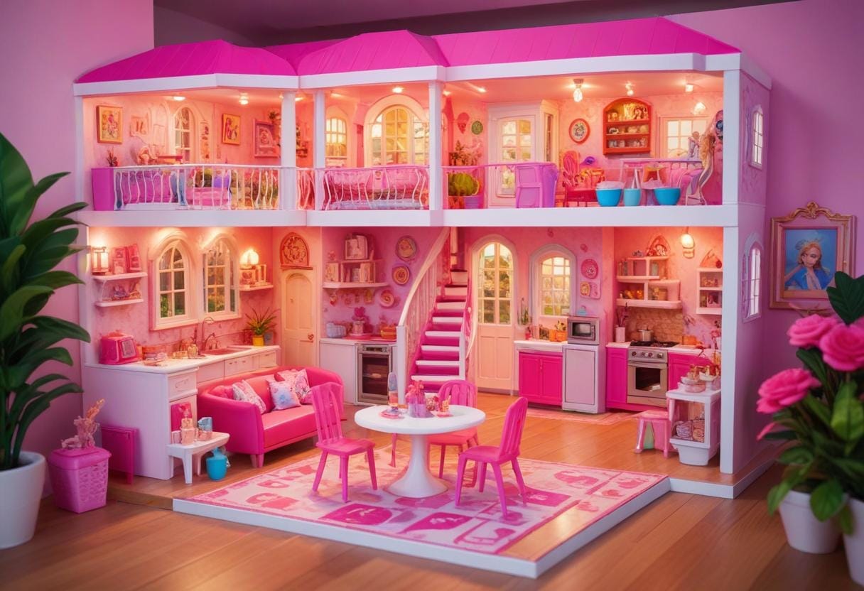 Barbie hus illustration