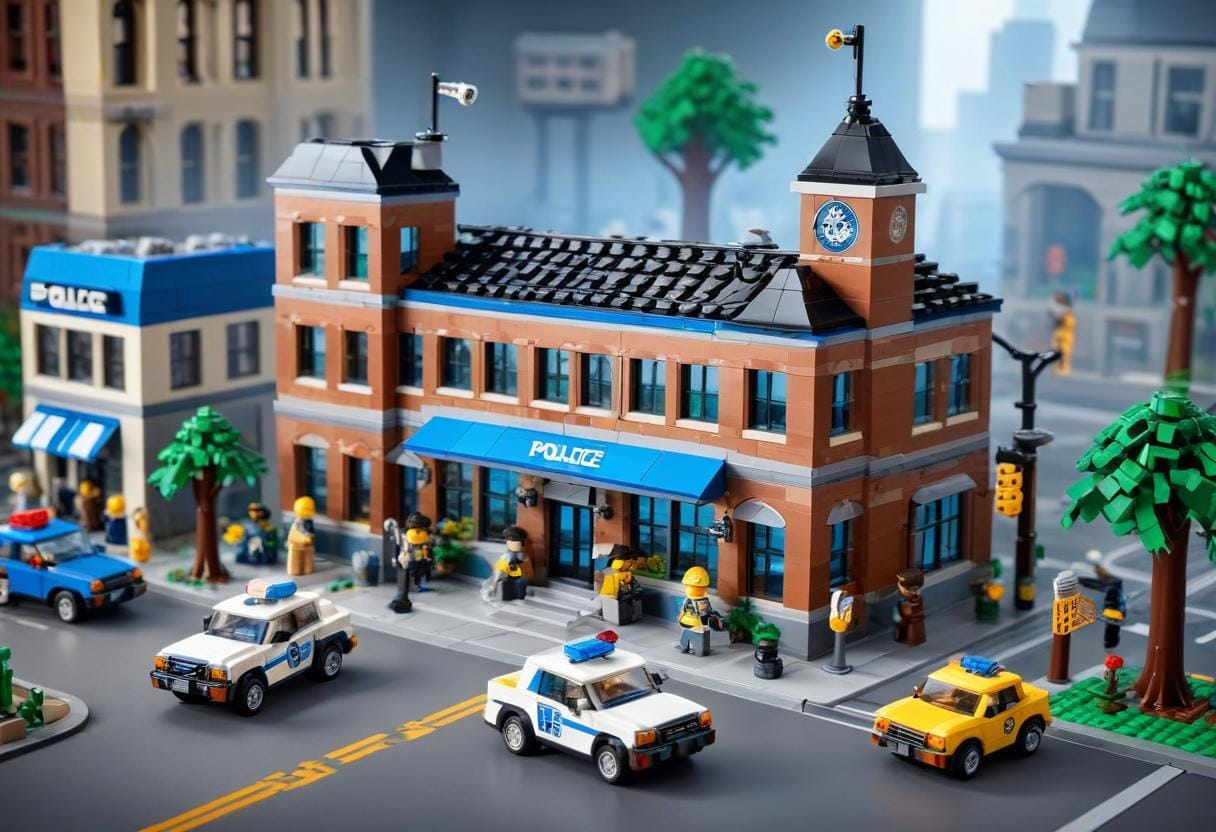Bygg din dröm med lego polisstationen! illustration