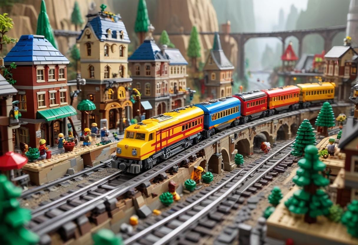 Bygg ditt dröm lego tåg och njut av timmar av kul! illustration