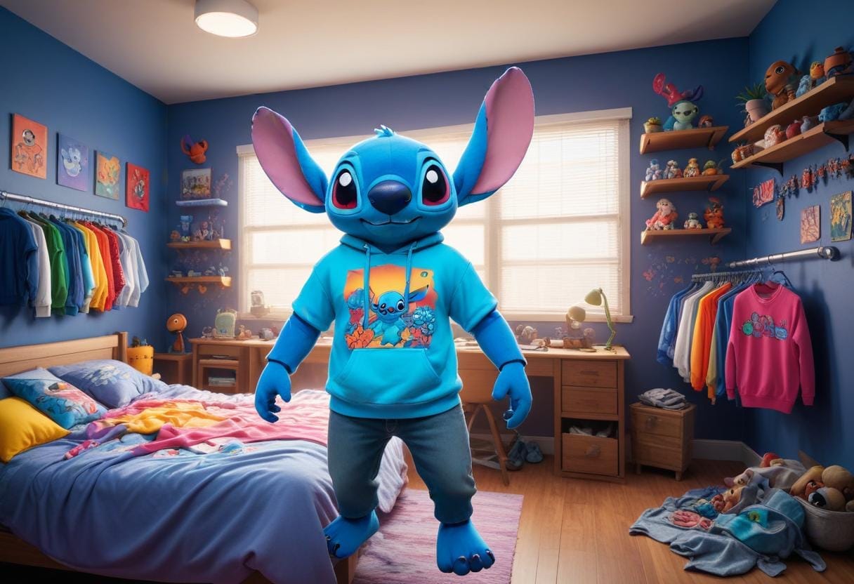 Skapa din egen stil med stitch kläder! illustration