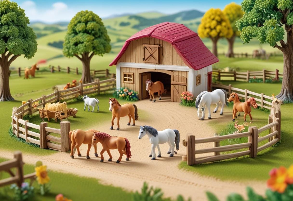 Upptäck den magiska världen av Schleich-stall! illustration