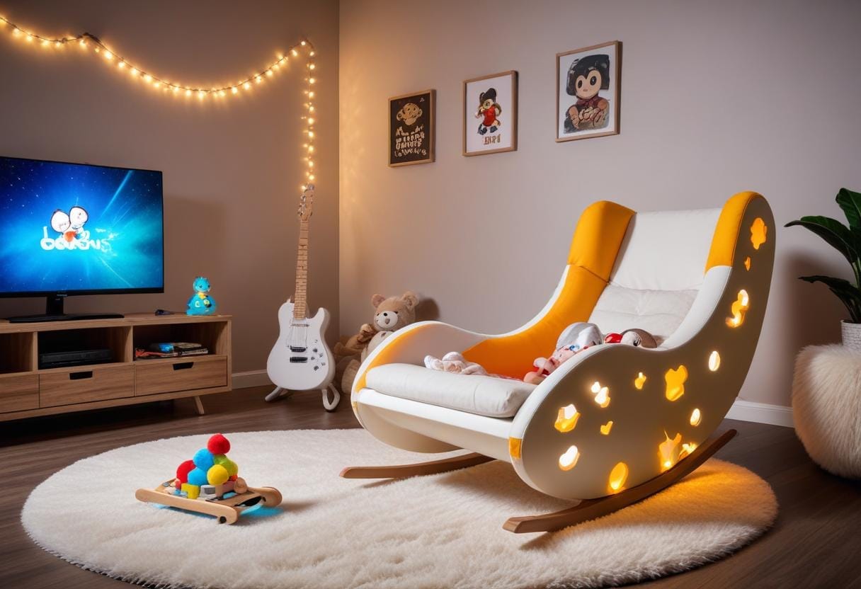 Upptäck den perfekta baby rocker för spelglädje! illustration