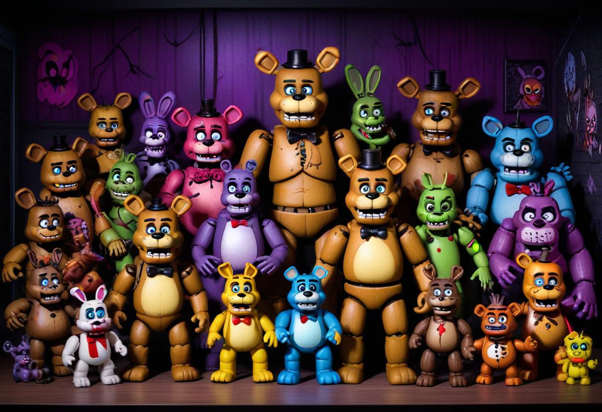 Fnaf action figures för nya fans – samla dina favoriter nu illustration